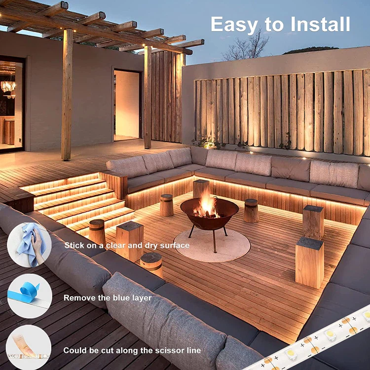 Solar Powered Strip Lights install Solar Powered Strip Lights install