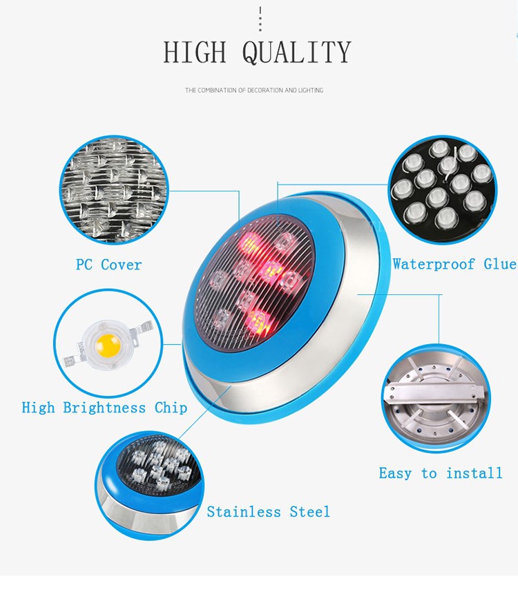 RGB wall mounted swimming lighting detail RGB wall mounted swimming lighting detail