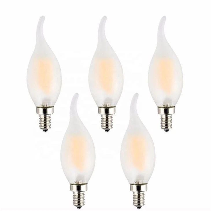 White Frosted LED Filament Flame Bulb Light manufacturers