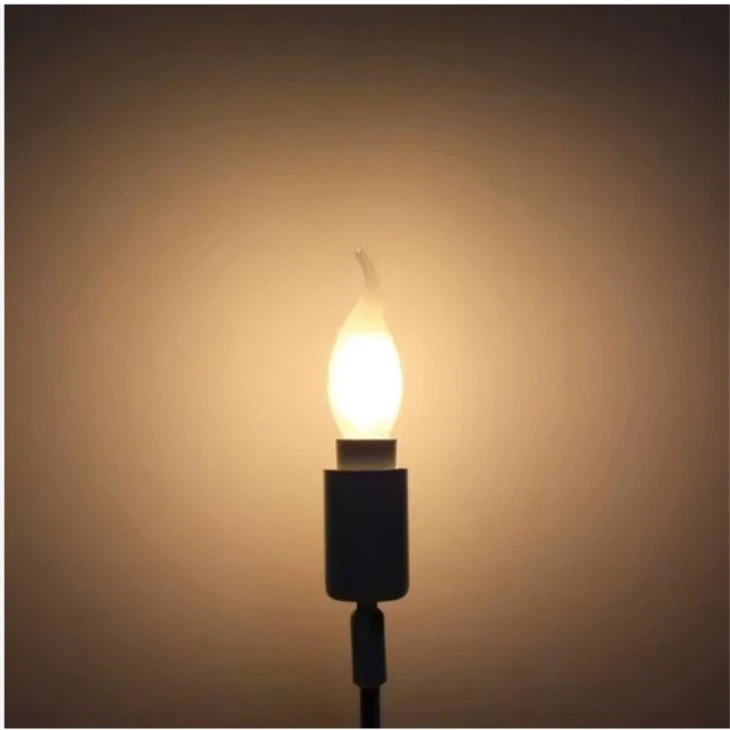 White Frosted LED Filament Flame Bulb Light price