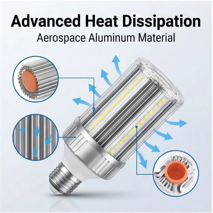 E26/E27 Base CCT Power Adjustable Outdoor LED Corn Light factory