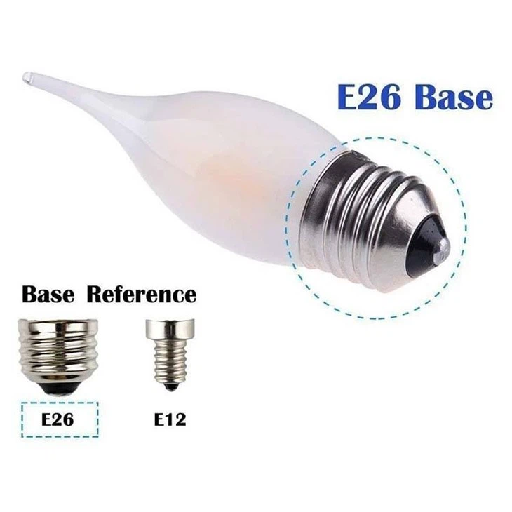White Frosted LED Filament Flame Bulb Light best