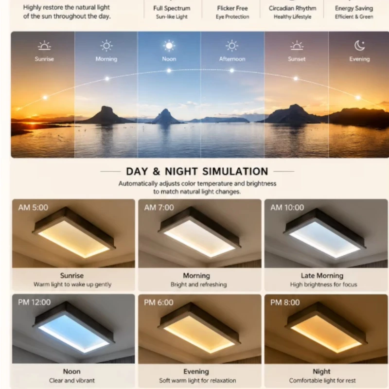 Blue Artificial Skylight LED Panel Lights Blue Artificial Skylight LED Panel Lights