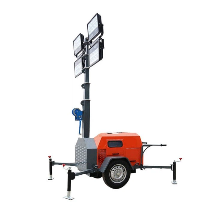 Mobile Outdoor LED Tower Light 7M 100W*4