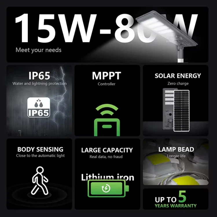 Waterproof IP65 Outdoor Solar Street Lights Waterproof IP65 Outdoor Solar Street Lights