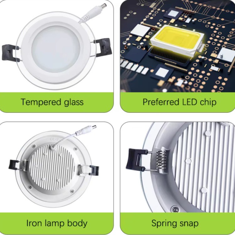 Ultra Aluminum Glass LED Panel Light Ultra Aluminum Glass LED Panel Light