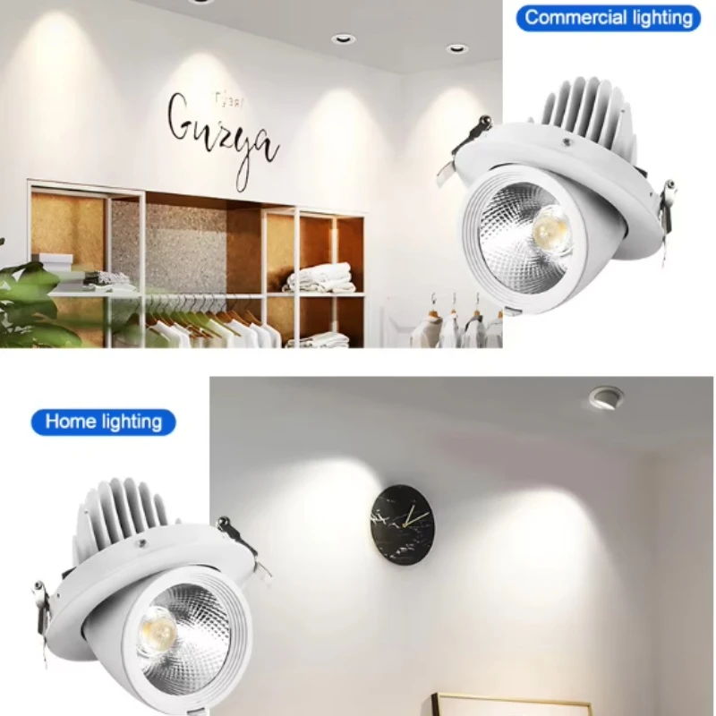 Black White Adjustable Recessed Led Downlight Black White Adjustable Recessed Led Downlight
