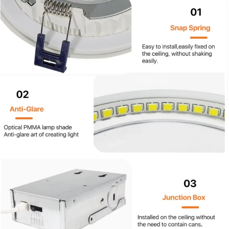 5CCT Recessed Slim Aluminum LED Downlight 5CCT Recessed Slim Aluminum LED Downlight