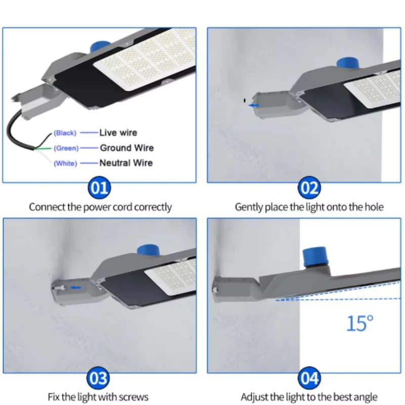 Waterproof Outdoor Aluminum Alloy LED Street Lights Waterproof Outdoor Aluminum Alloy LED Street Lights