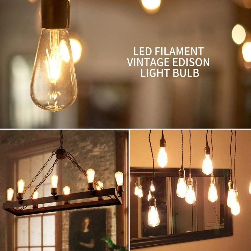 ST58 ST64 E27 Edison Glass Bulb Filament Lighting ST58 ST64 E27 Edison Glass Bulb Filament Lighting