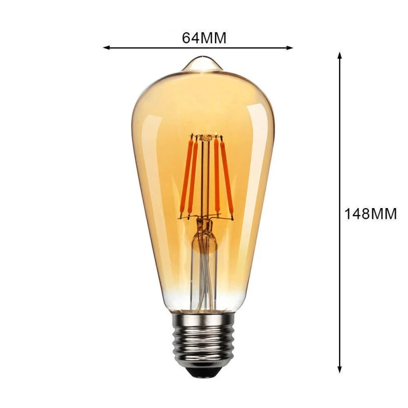 ST64 E27 Edison Glass Bulb Filament Light ST64 E27 Edison Glass Bulb Filament Light