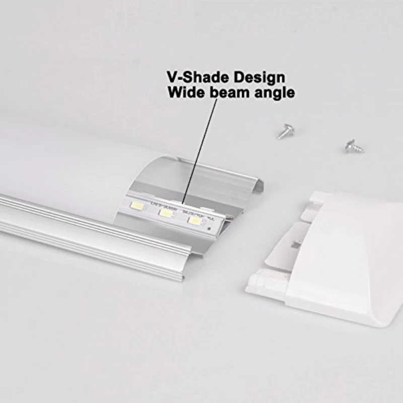 2FT 4FT Aluminum Iron PC Shade LED Batten Lights 2FT 4FT Aluminum Iron PC Shade LED Batten Lights