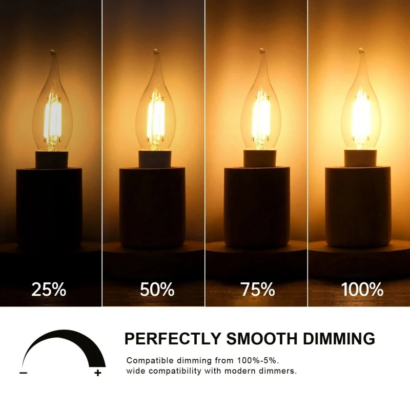 Degree Led Filament Candle Bulb Light Degree Led Filament Candle Bulb Light