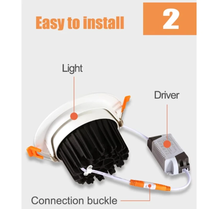 2700K-6500K Dimmable COB LED Downlighting 2700K-6500K Dimmable COB LED Downlighting