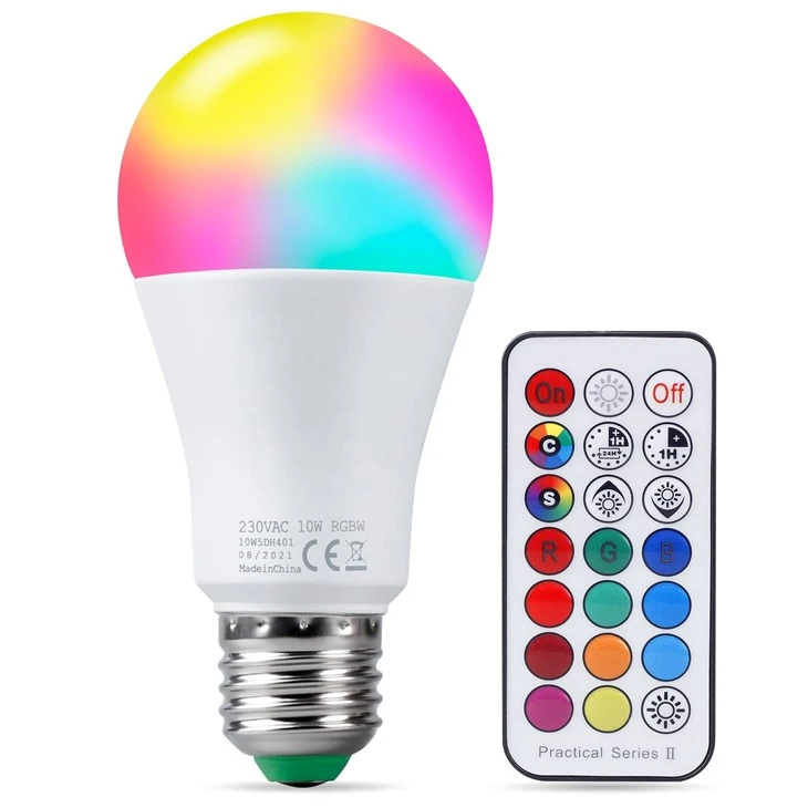 RGBW Remote Control Dimmable LED Globe Light