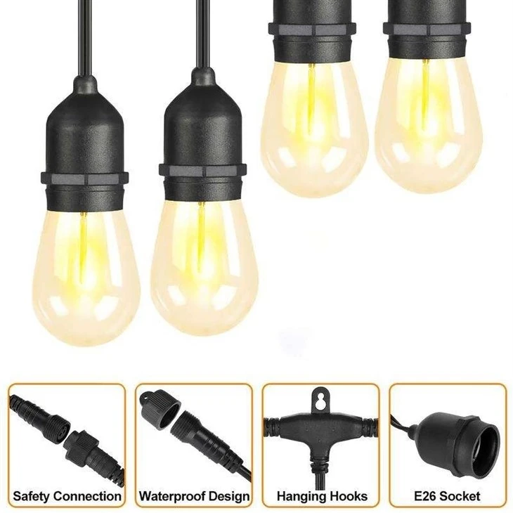 S14 Shatterproof Outdoor Decorative String Light factory