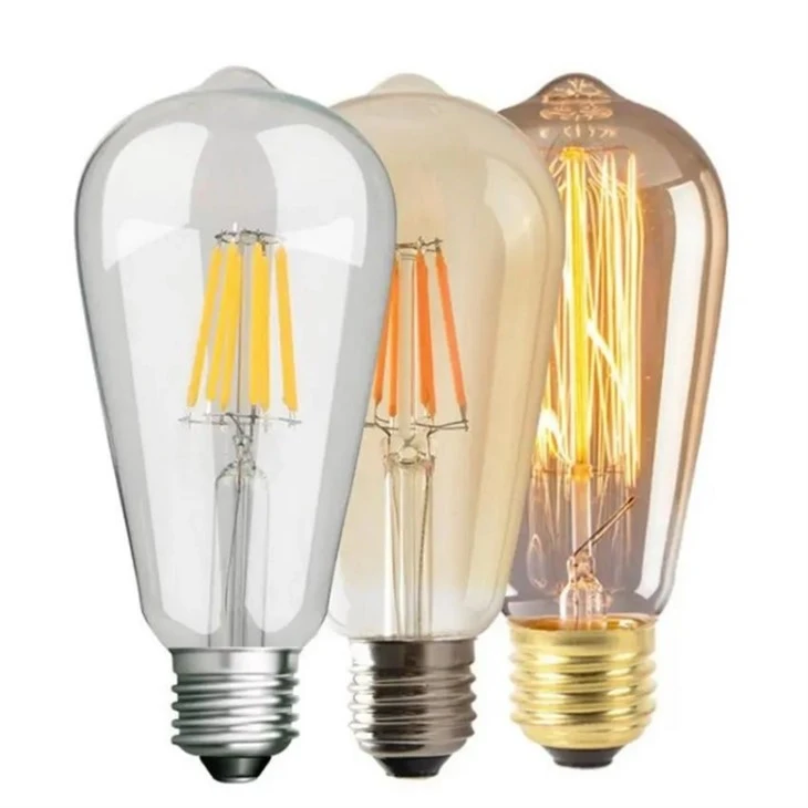 ST58 ST64 E27 Edison Glass Bulb Filament Light