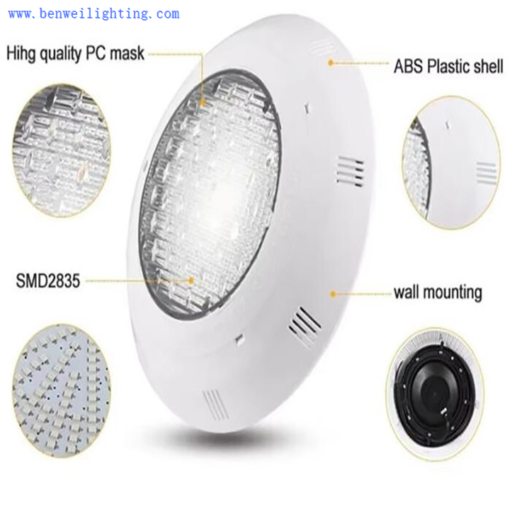 pool fountain with lights